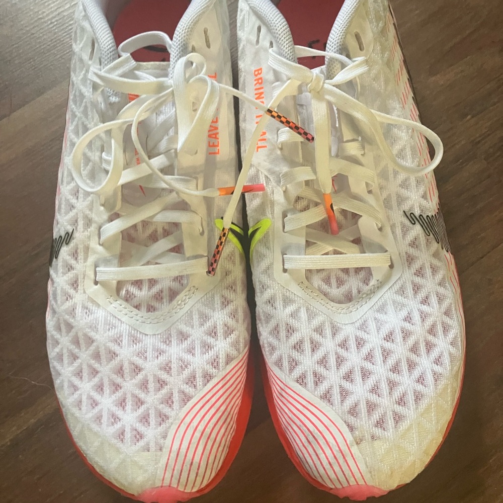 Nike White and Pink Women's Sneakers
